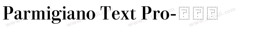 Parmigiano Text Pro字体转换